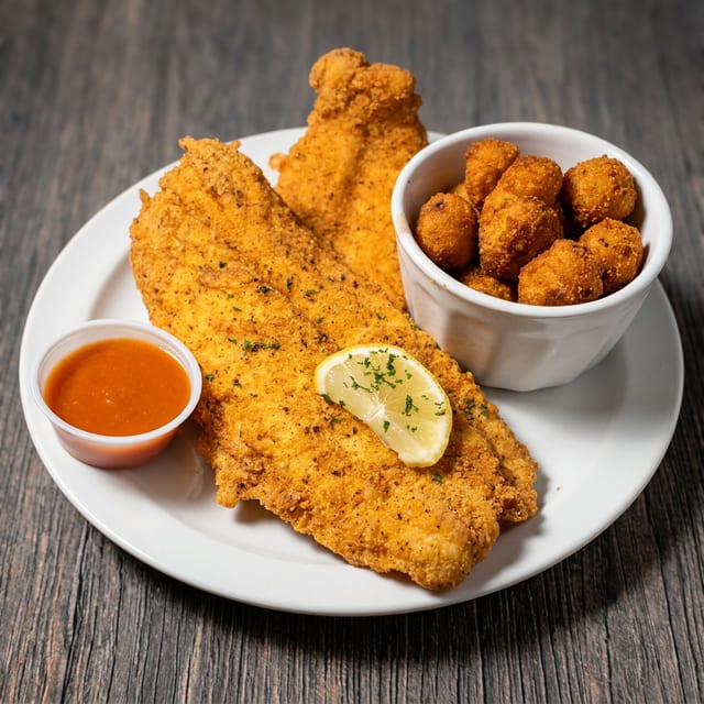 Fried Fish & Shrimp Duo.