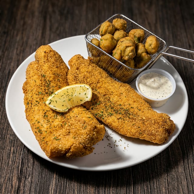 Fried Catfish Fillet Dinner (Boneless, 2 Pc).